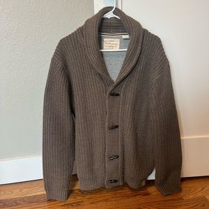 Weatherproof Vintage Stylish Brown Cardigan Sweater